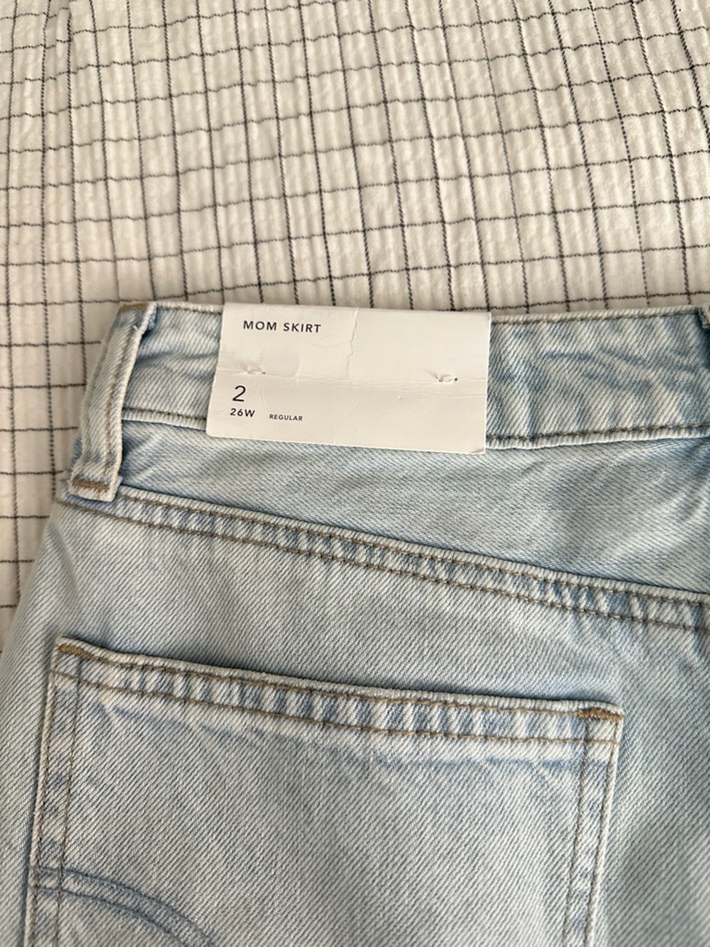 American eagle mom skirt Light Blue Denim Skirt waist 26 Size 2reg - Picture 3 of 7